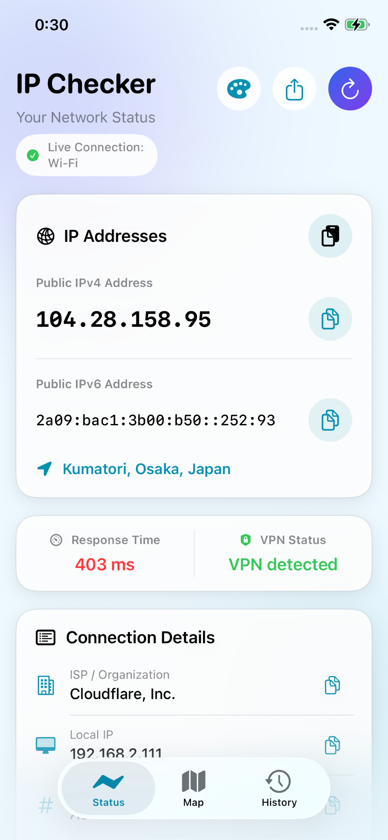 IP Checker - IPv4/v6 & Network screenshot 2