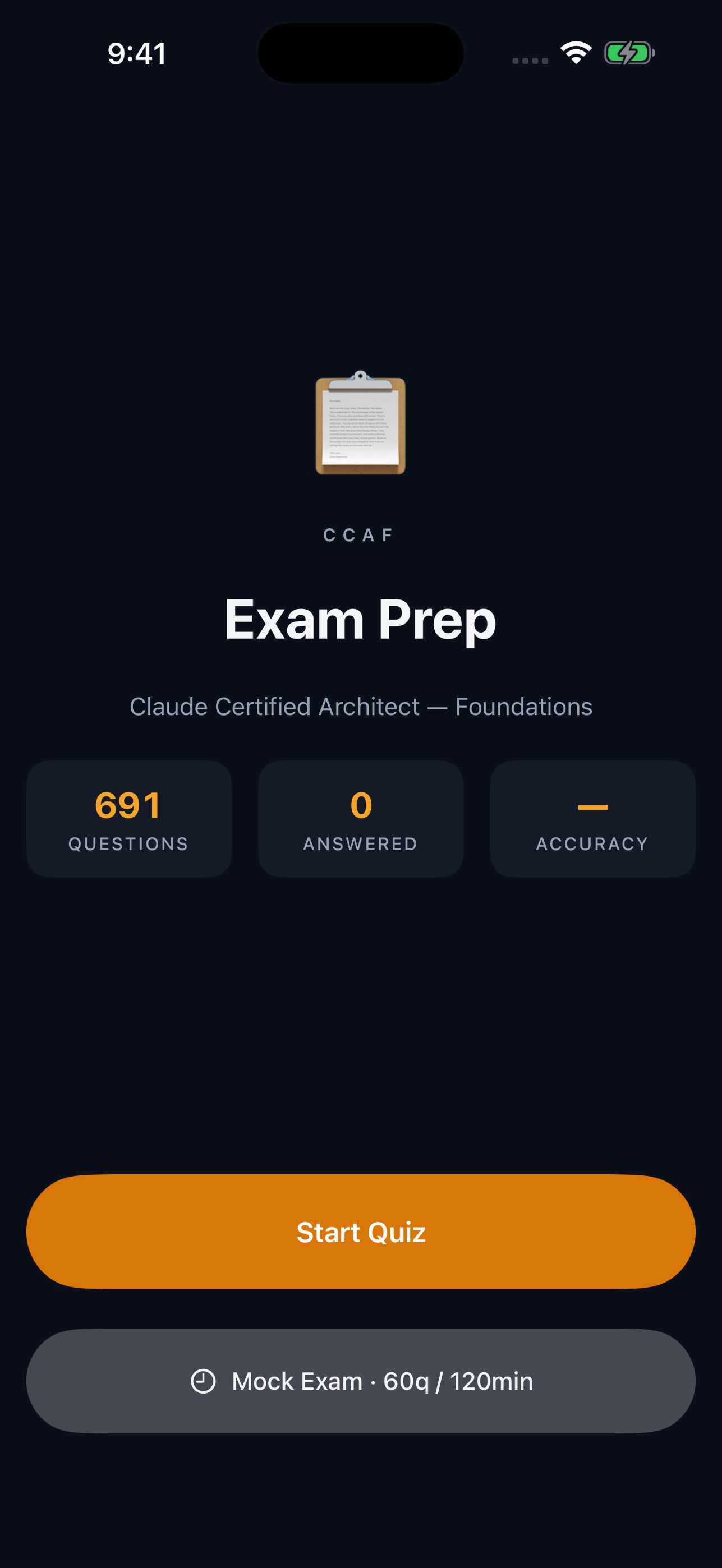 Screenshot 1 of CCAF Quiz