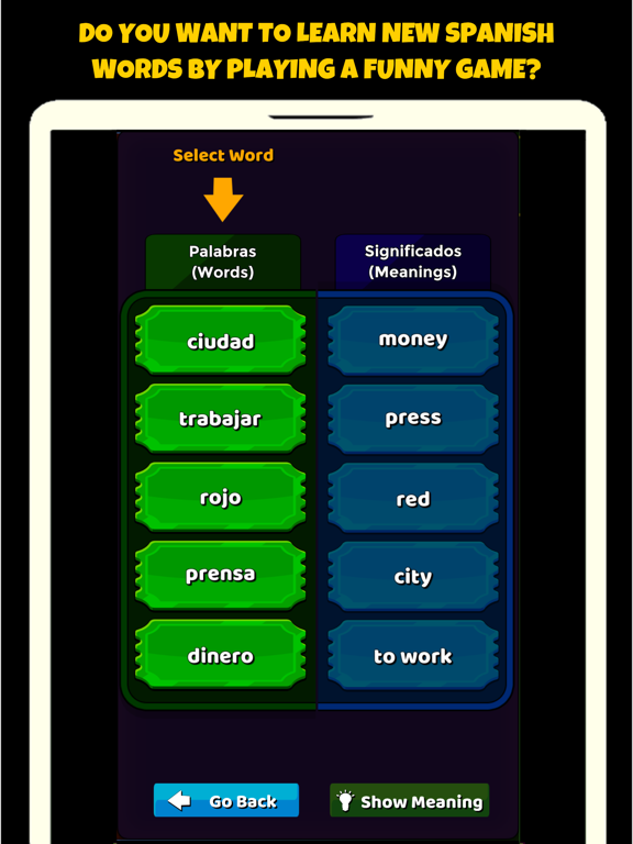Spanish Vocabulary Game