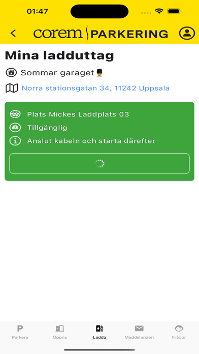Corem Parkering Screenshot