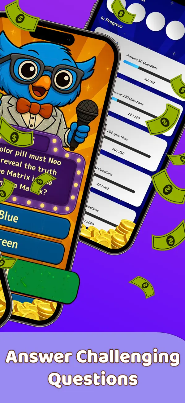 Screenshot #2 pour Quezztion: Real Money Trivia