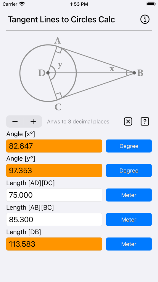 #5. Tangent Lines to Circles Calc (iOS) 来自: Heng Jia Liang