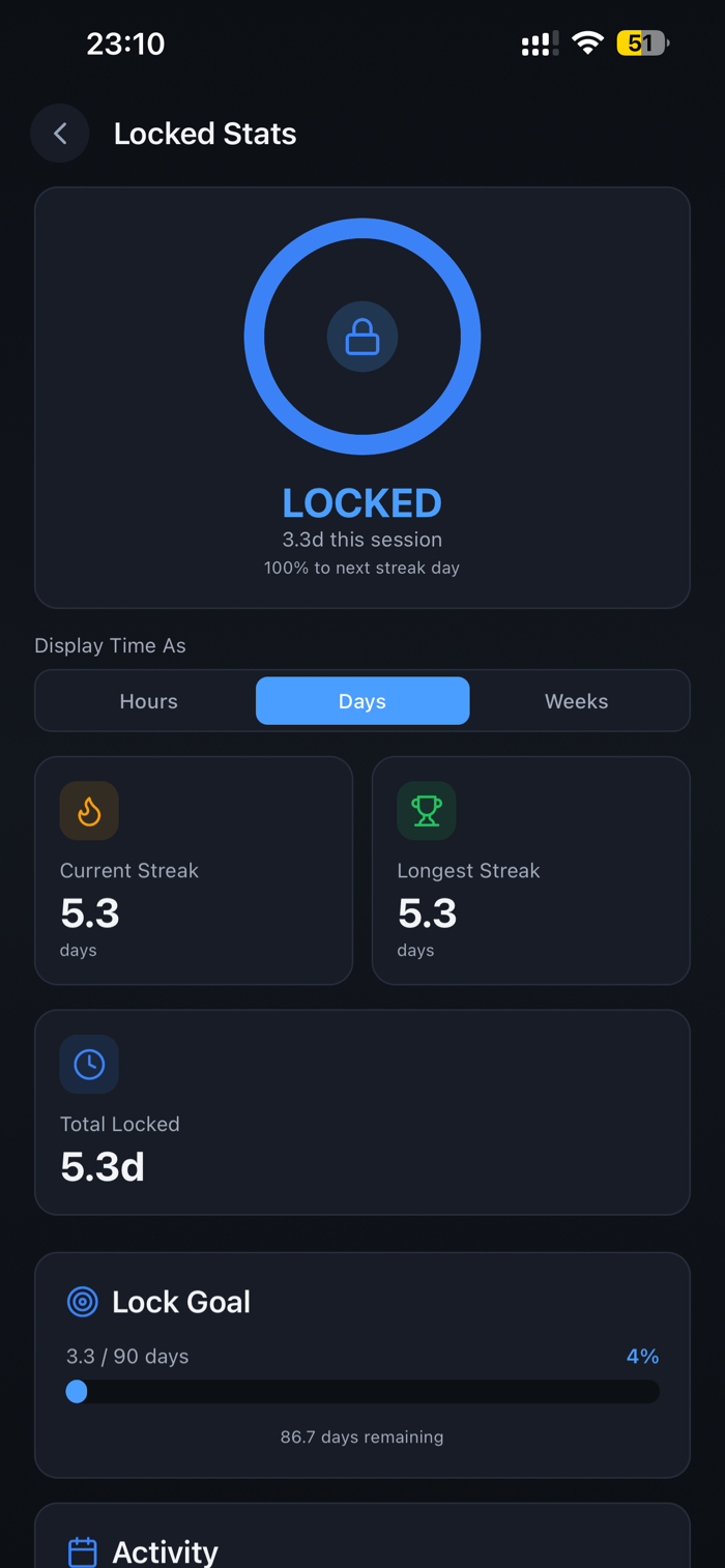 Lockr Tracking - Lockr是一款私密的现代追踪应用，供践行自愿锁时问责制的人