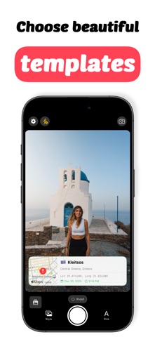 Travel Camera - Timestamp iPhone screenshot