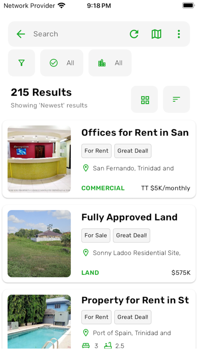 Trinidad Real Estate App Screenshot
