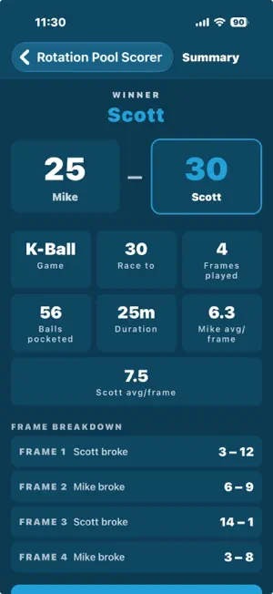 Rotation Pool Scorer screenshot 2
