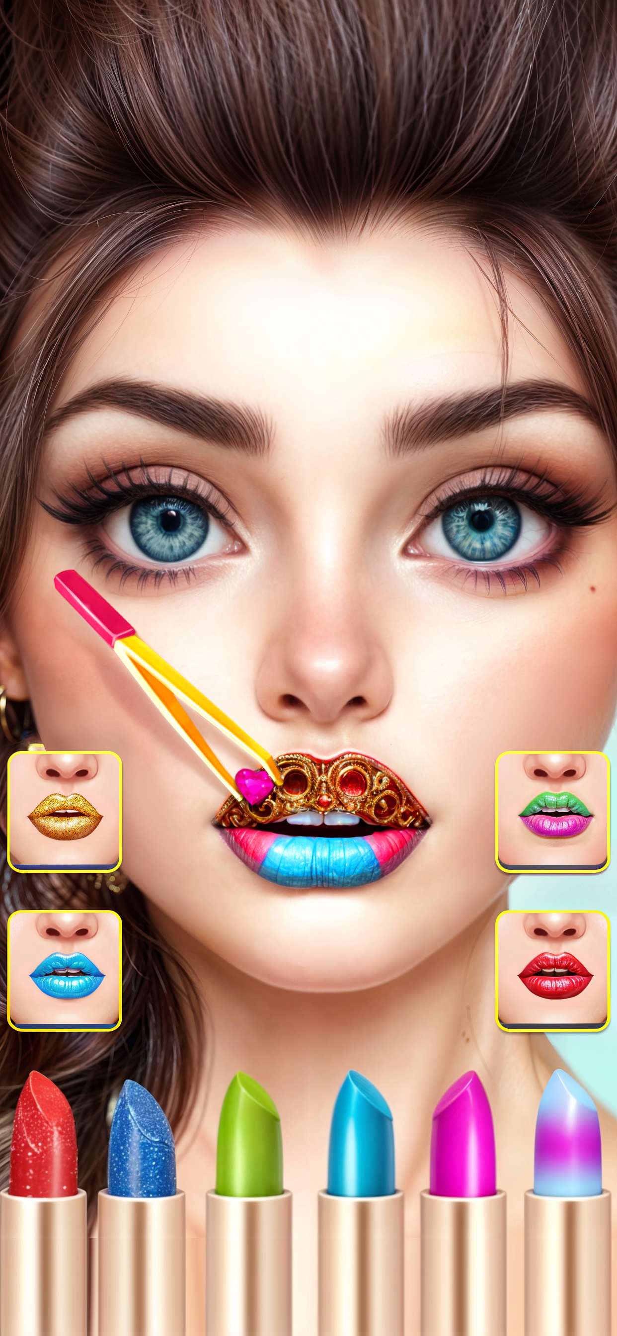 Lips Makeup Artist Salon Fun