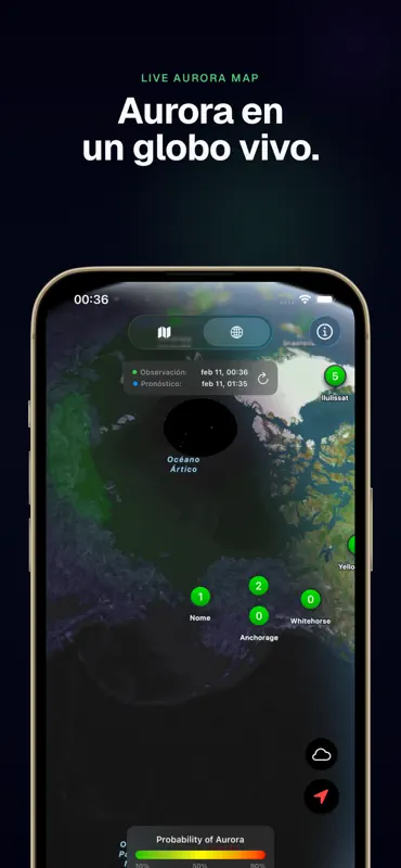 Pronóstico de Auroras screenshot 3 of 9