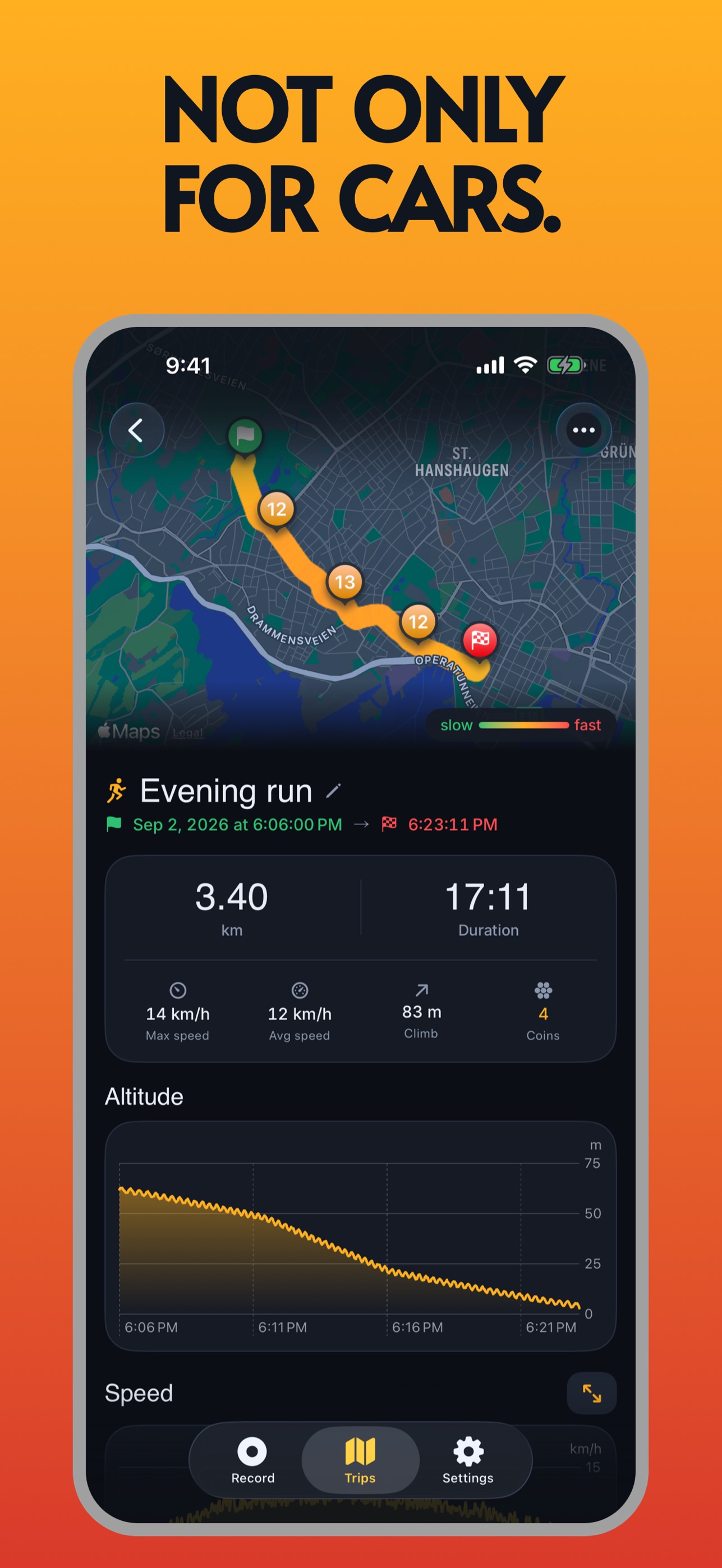 Screenshot 5 of RoadTrace: GPS Speedometer