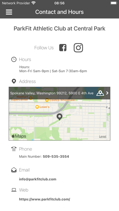 ParkFit Athletic Club Screenshot