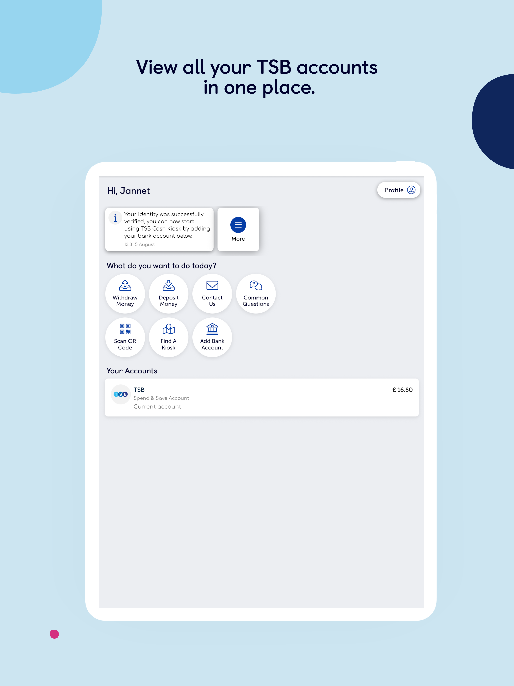 TSB Cash Kiosk