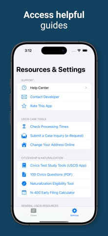 Case Tracker: USCIS Cases iPhone screenshot