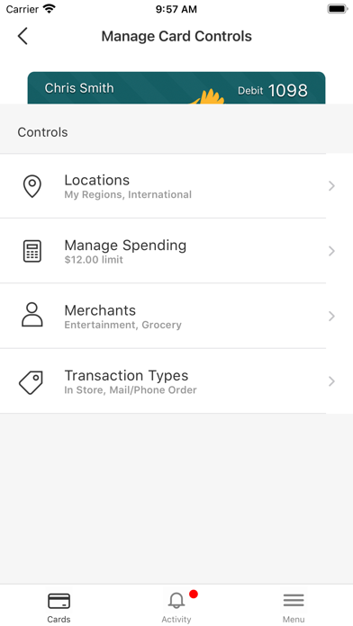 Caro Smart Card Screenshot