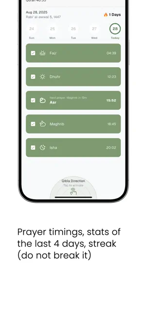 Salah Tracker - five daily screenshot 2