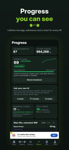Musclemark: Strength Tracker screenshot 5