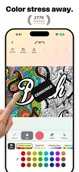 Swear Coloring Book for Adults screenshot 1