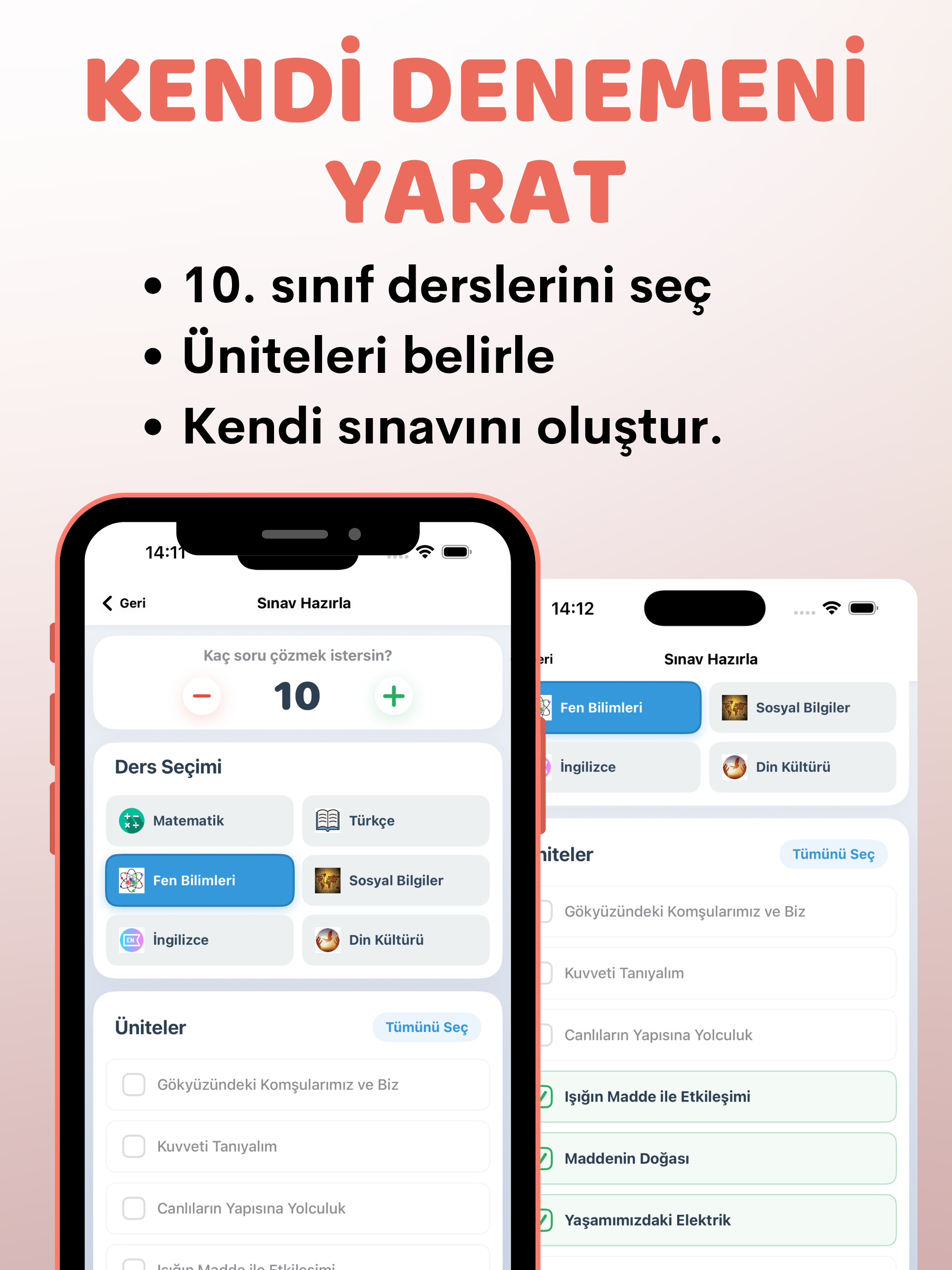 10. Sınıf Tüm Dersler Test Çöz screenshot 17