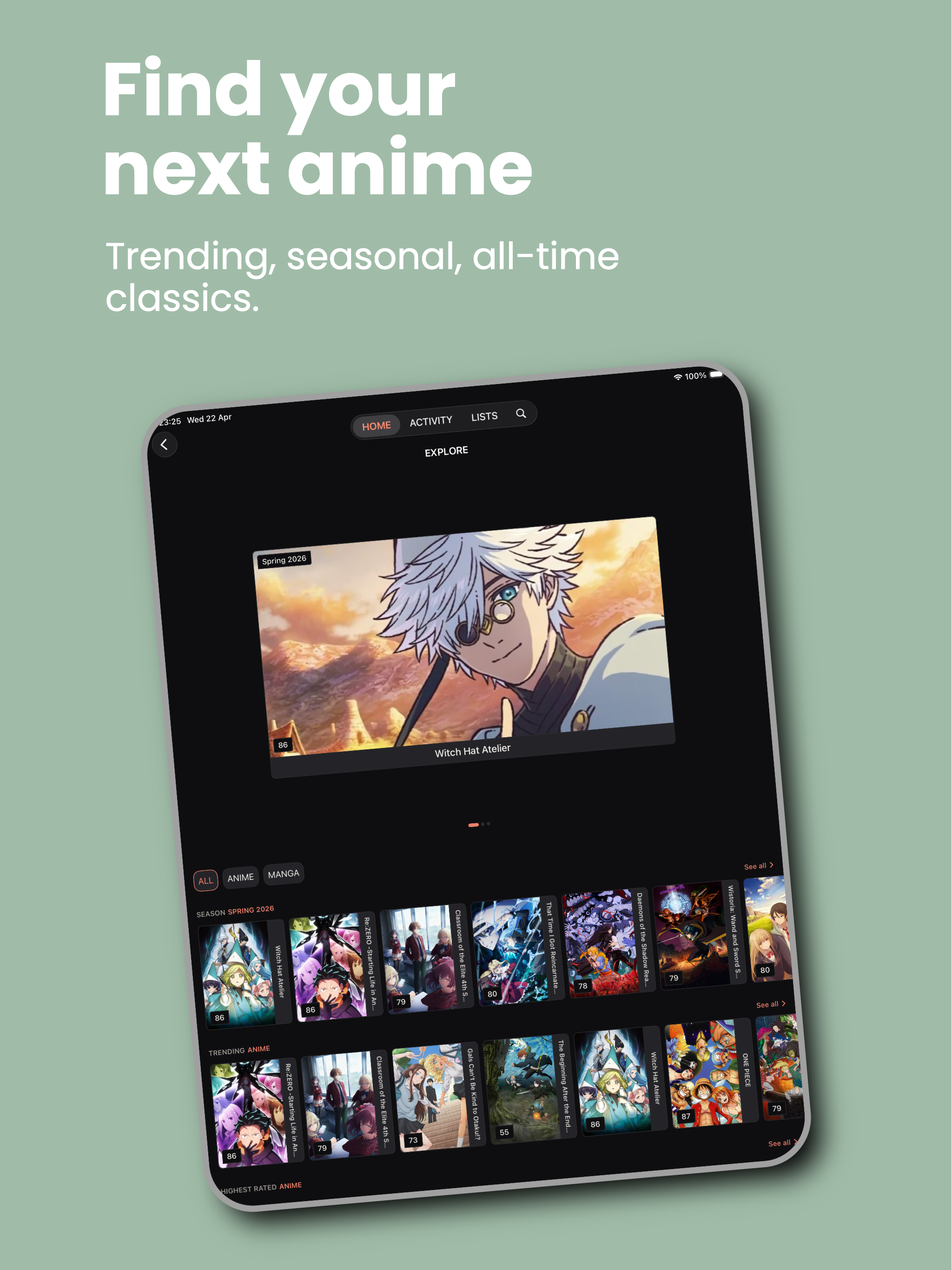 TMA: Anime, Manga & Lists