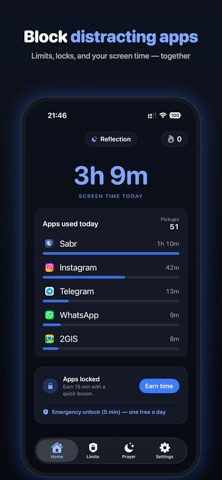 Sabr: Screen Time & Focus Screenshot 1 of 9
