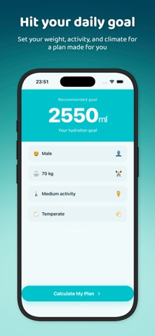 Hydra Drink Tracker iPhone screenshot