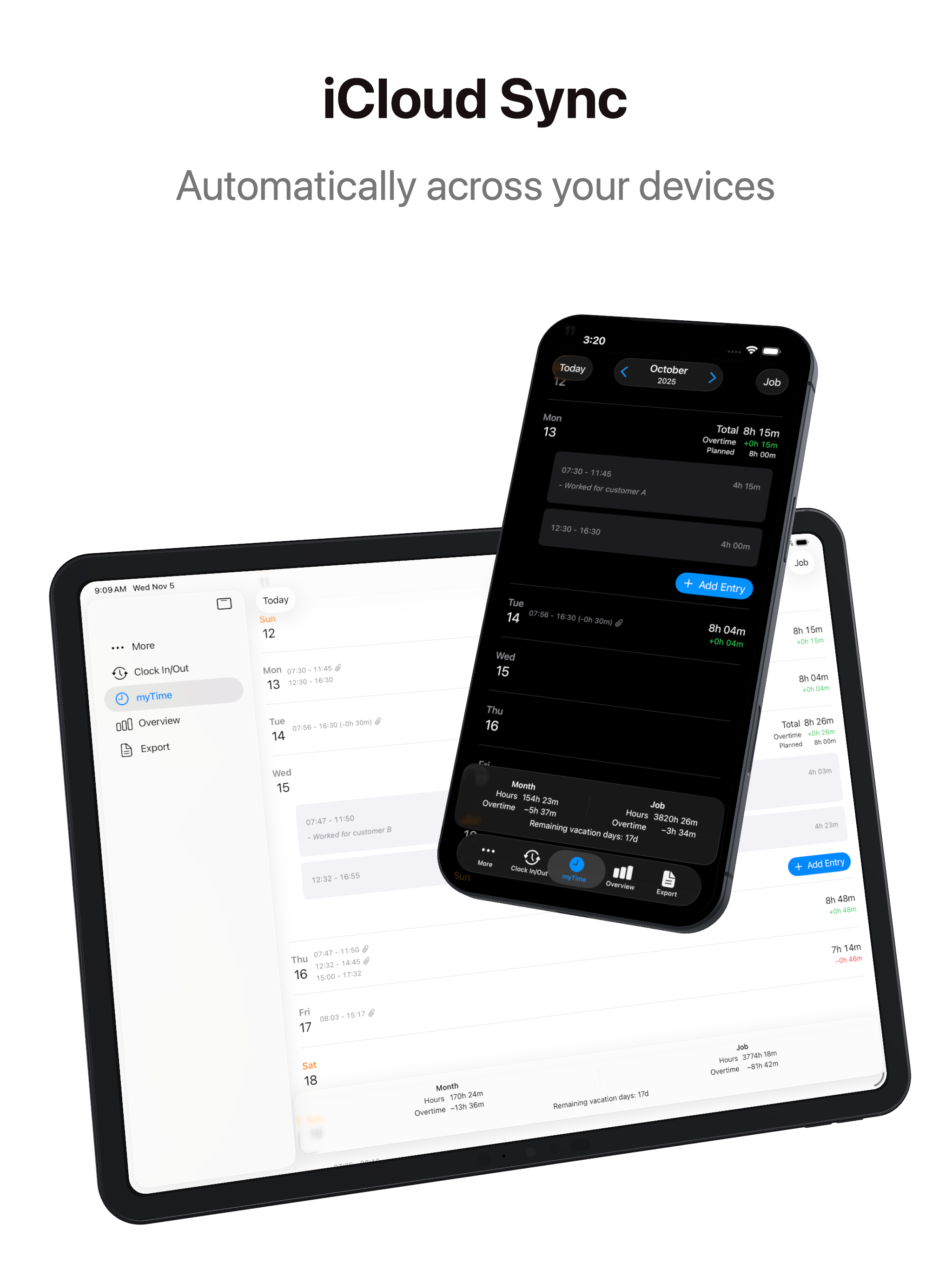Hours Tracker - myTime screenshot 15