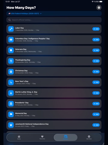 How Many Days? - Day Counter iPad screenshot
