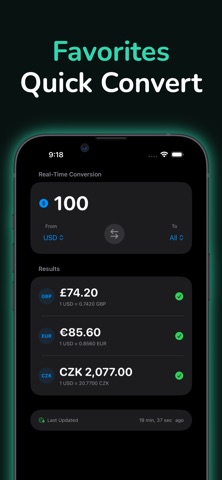 Currency Converter + Widgets iPhone screenshot