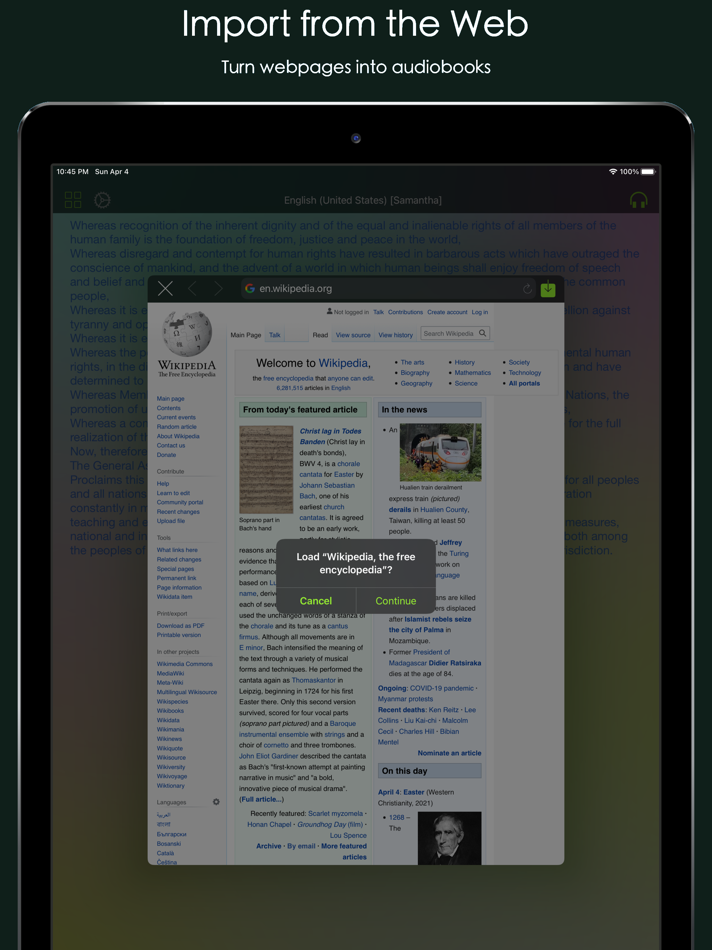 #3. Aloud!, text to speech reader (iOS) 由: Chun Kai Lau