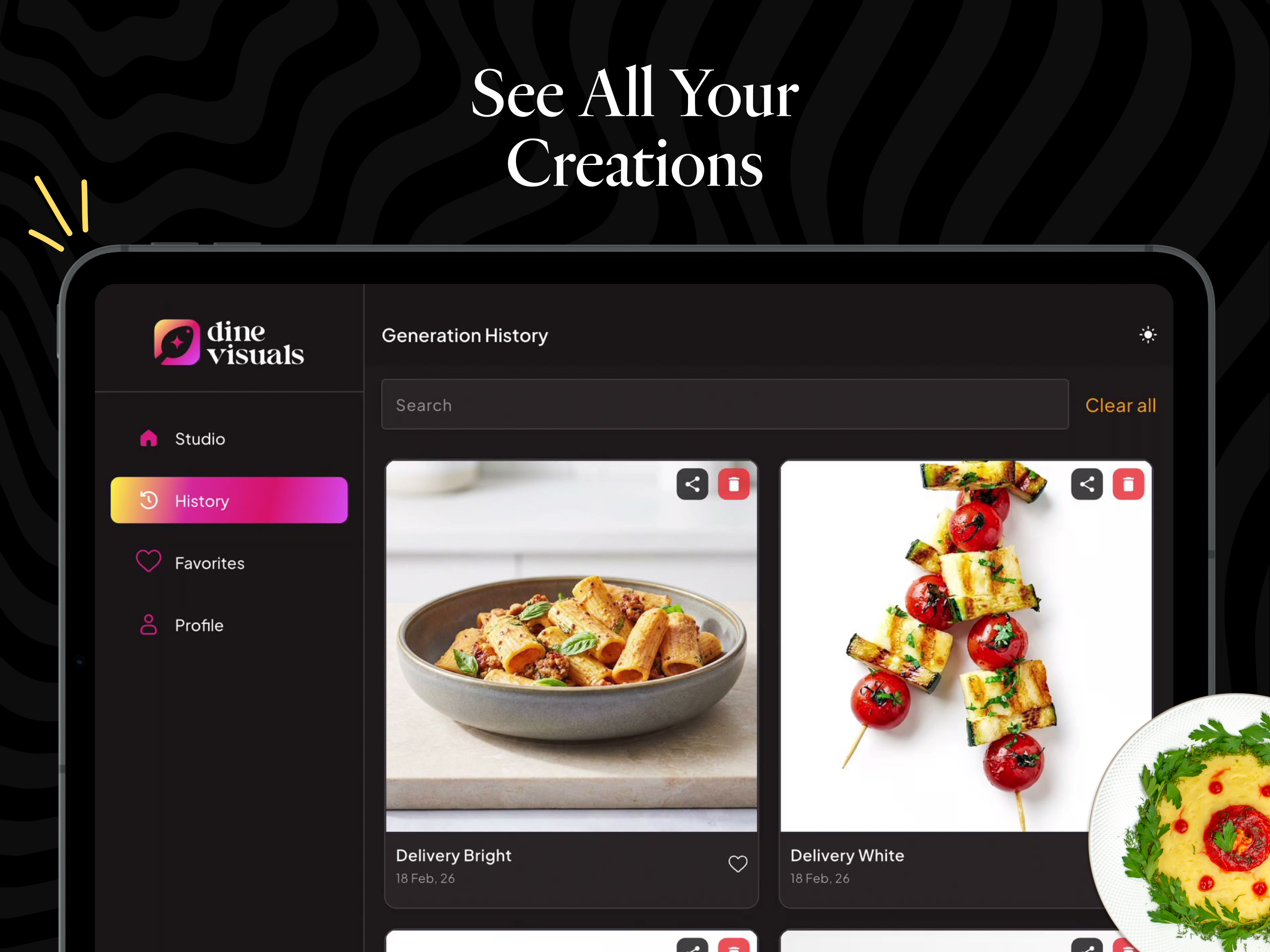 Dine Visuals: AI Food Studio
