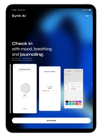 Synk AI: Health & Fitness iPad screenshot