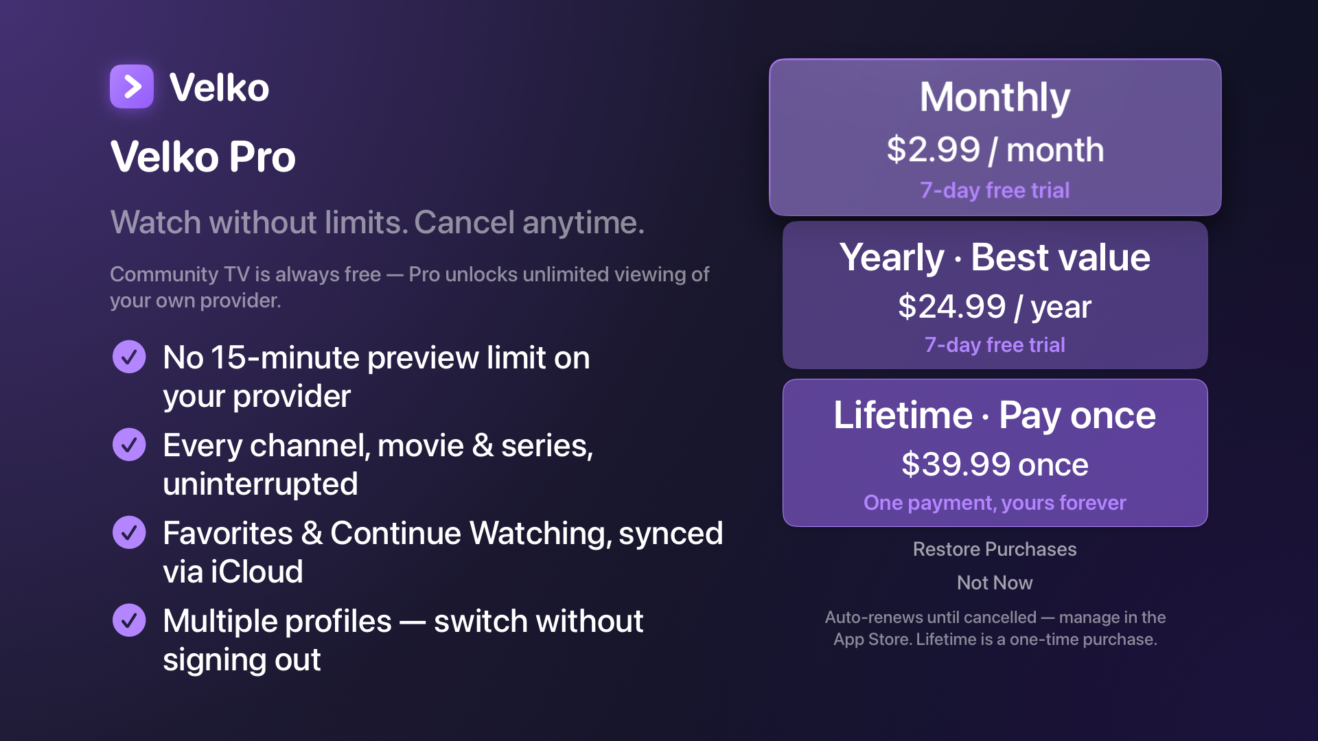Velko: IPTV Player & TV Guide screenshot 12