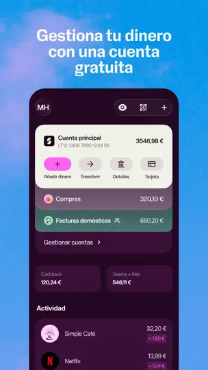 Captura de pantalla de SumUp: Finanzas Personales en iPhone 3