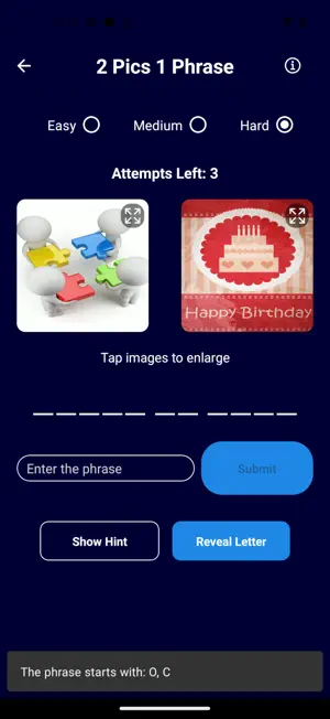 2 Pics 1 Phrase Word Game Fun! screenshot 2