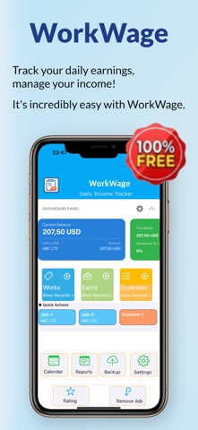 WorkWage | Daily Earn Tracker app screenshot