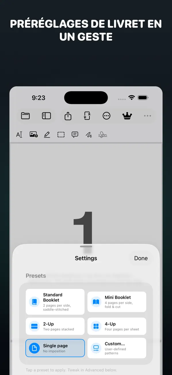 Screenshot #2 pour BookletMaker: Livret PDF