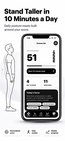 Posture Pal - Height Optimized iPhone screenshot