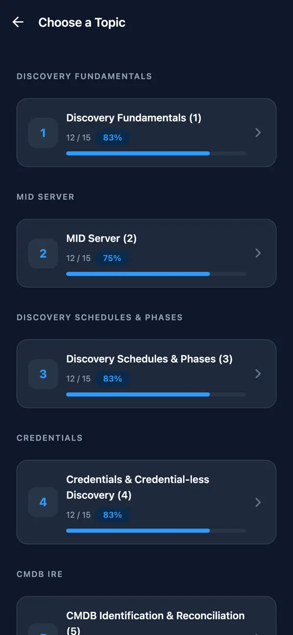 Screenshot #2 pour CIS-Discovery ServiceNow Prep