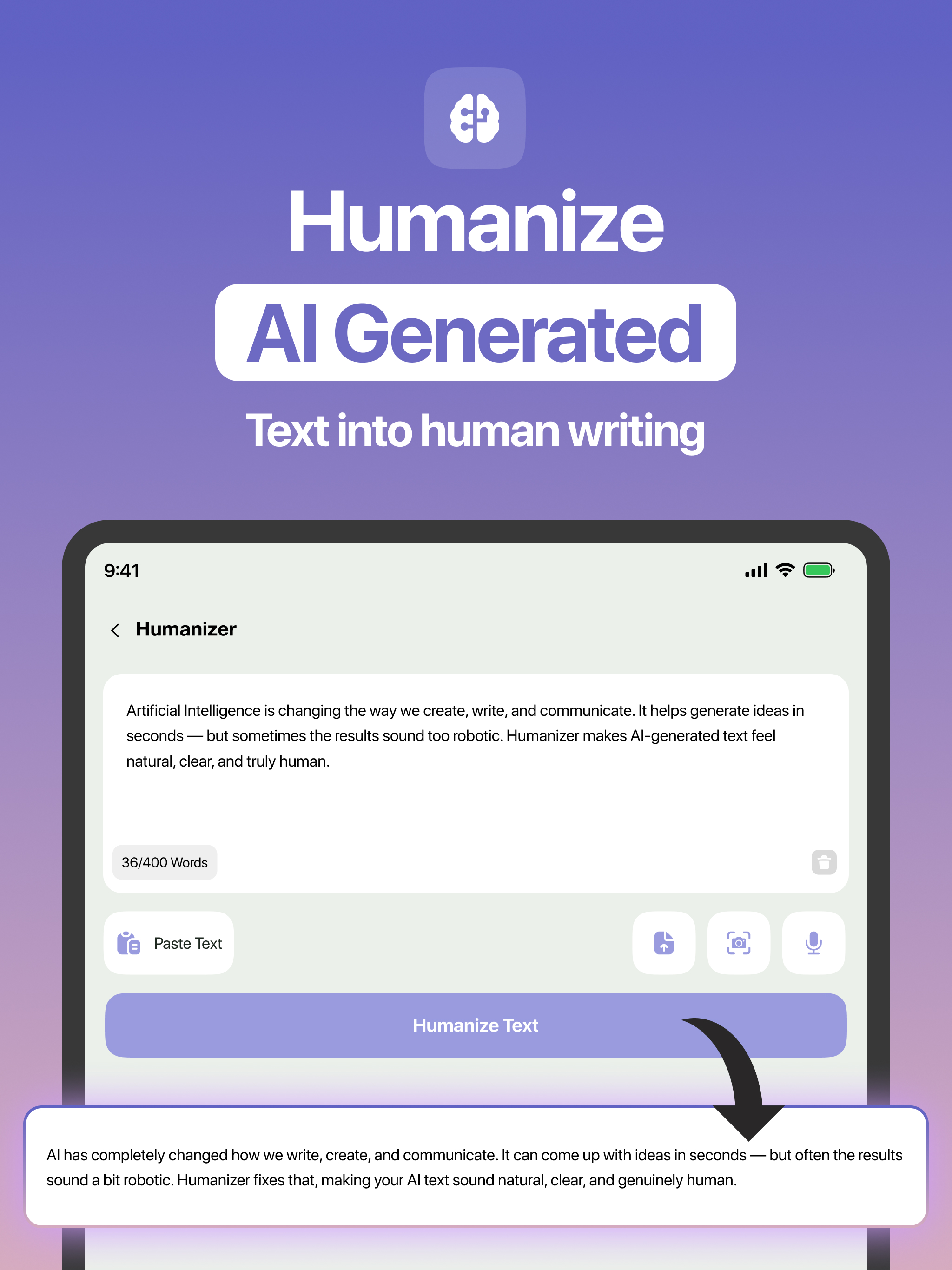 Humanize AI - Paraphrase Text