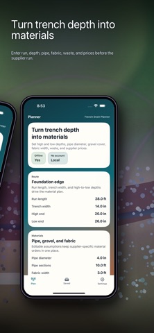French Drain Planner screenshot