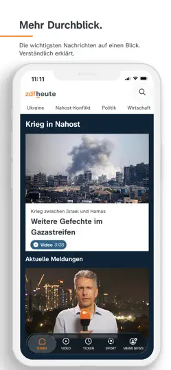 Screenshot von ZDFheute - Nachrichten auf dem iPhone 4