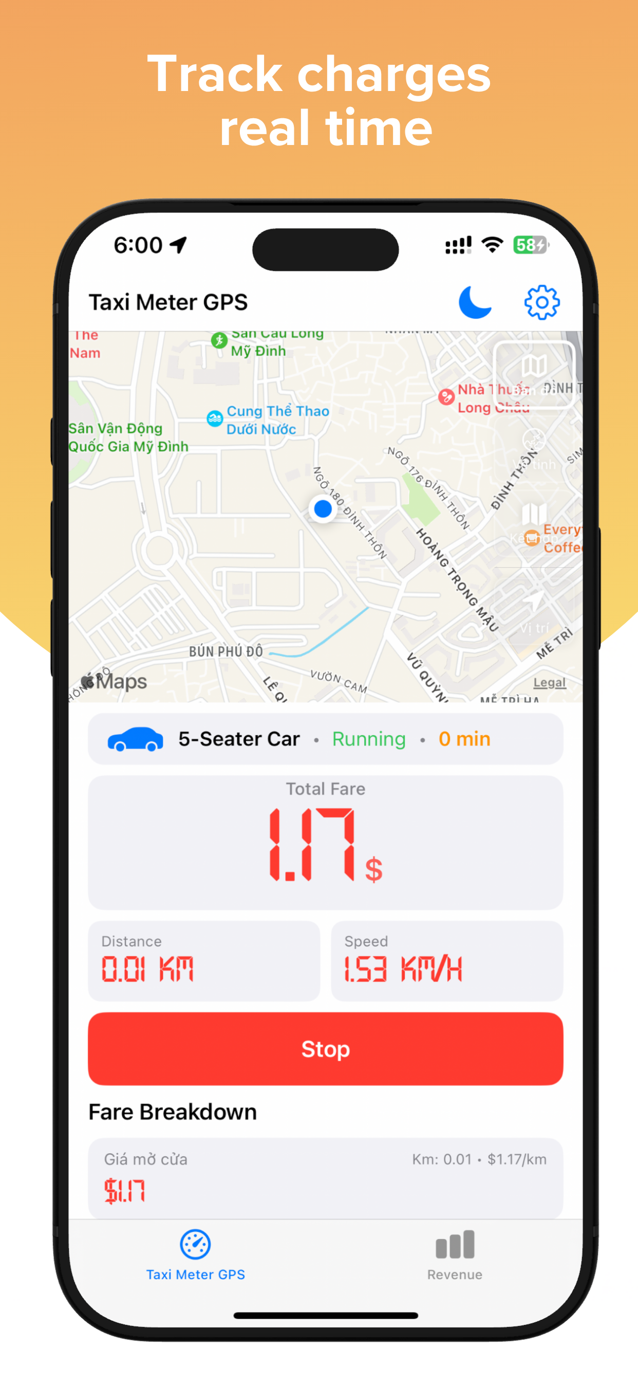 Taxi Meter GPS screenshot 2