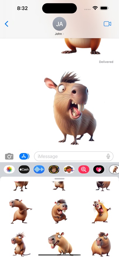 Wacky Capybara Stickers