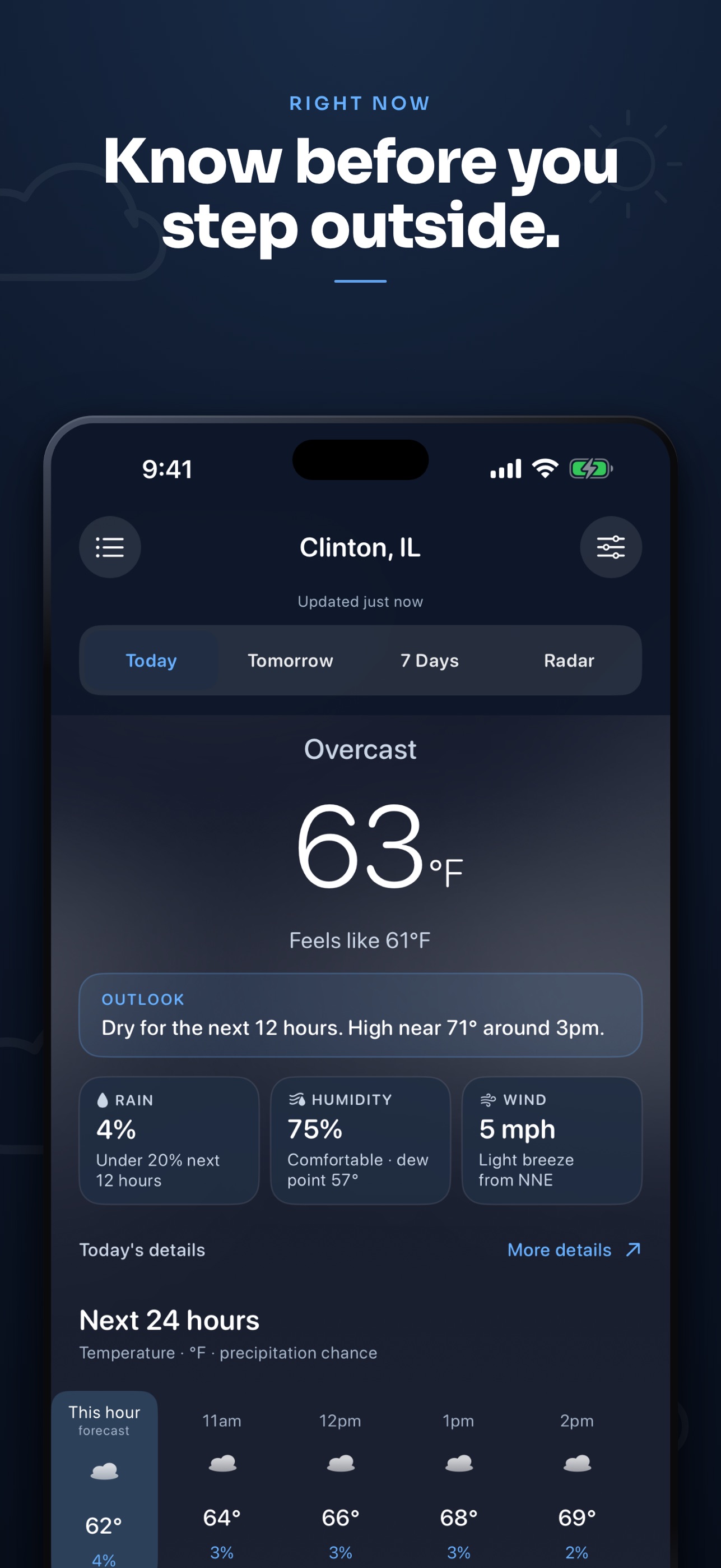 Screenshot 1 of PureWX: Ad-Free Weather Radar