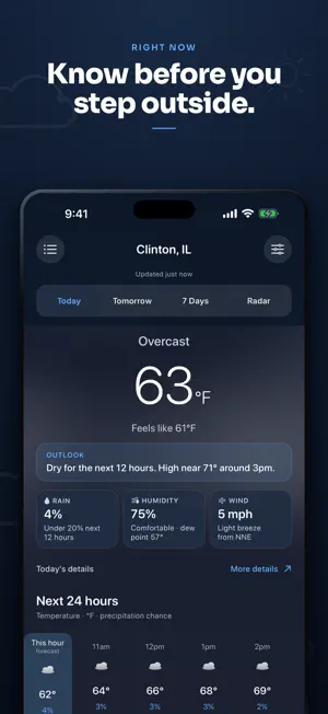 PureWX: Ad-Free Weather Radar screenshot 1