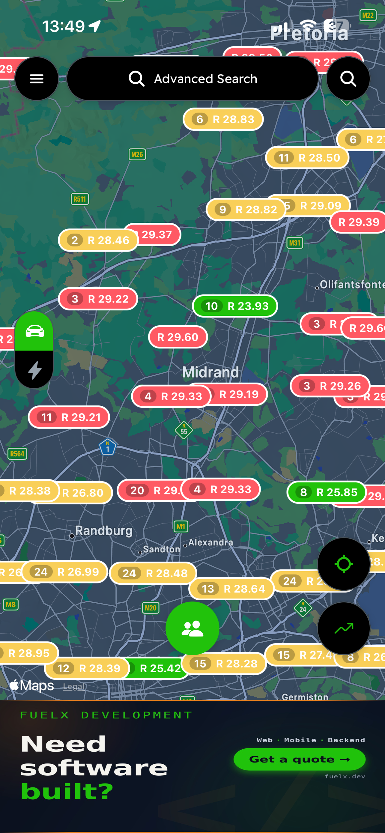 FuelX: Fuel finder SA screenshot 5