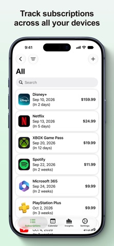 SubManager: Subscriptions Screenshot 1 of 7