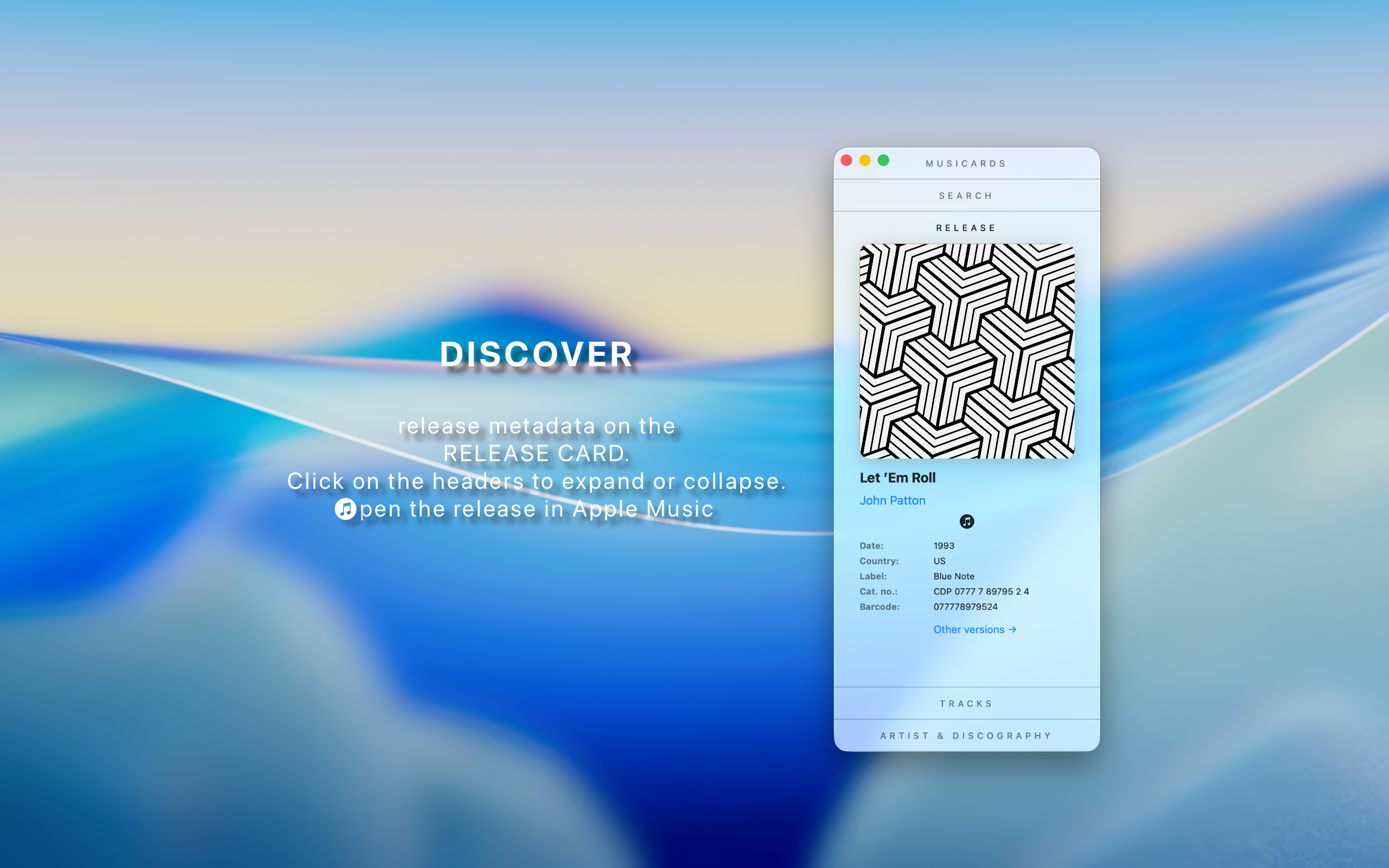MusiCards Release Viewer