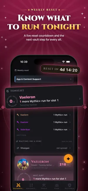 VaultAlts - WoW Vault Tracker screenshot 1