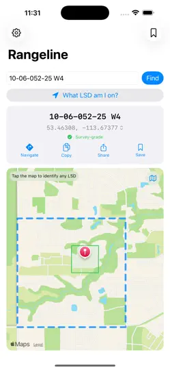 Captura de pantalla de Rangeline: LSD & Land GPS en iPhone 1
