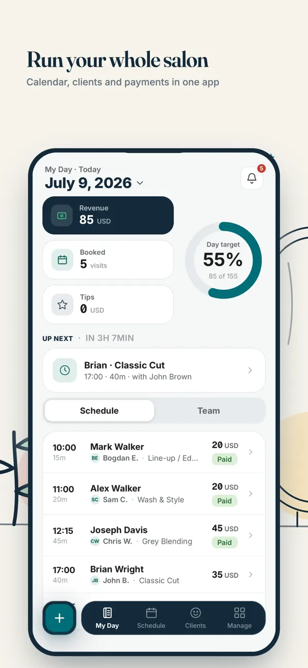 Screenshot #1 pour DaySync - Salon & Booking